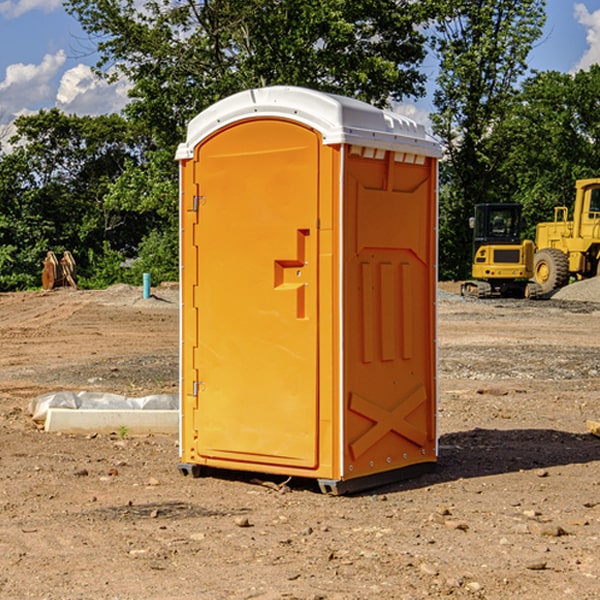 how often are the portable restrooms cleaned and serviced during a rental period in Camden Wyoming